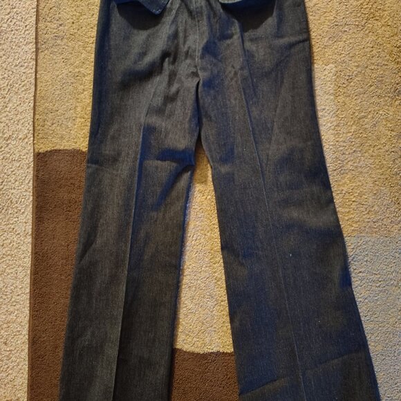 Larry Levine Stretch Casual Business Wear Pants Size 6 Dark Wash 77% Cotton - Picture 6 of 8